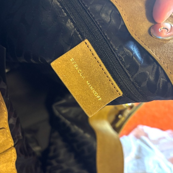 Rebecca Minkoff honey caramel M.A.B carryall hobo suede leather large tote NWT - Picture 10 of 16